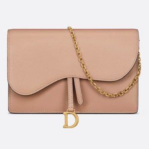 Dior Saddle Pouch in pink Calfskin